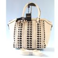 High Quality - Gorgeous Satchel in Cream and Black - Elegant and Classy!