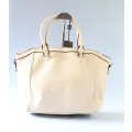 High Quality - Gorgeous Satchel in Cream and Black - Elegant and Classy!
