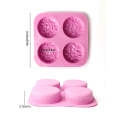 Silicone Mould Soap Flower Round