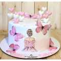 Cardboard Cake Topper Butterfly and Girl