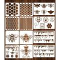 Cake Decorating Stencil Honey bee 12pc