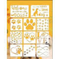 Cake Decorating Stencil Dog 11pc