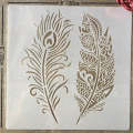 Cake Decorating Stencil Feather