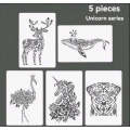 Cake Decorating Stencil Animal 5pc