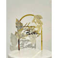 EE Line Art Abstract Acrylic Cake Topper 3pc