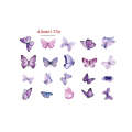 Butterfly Pattern Stickers Purple 40pc