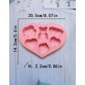 Silicone Mould Chocolate Teddy Love