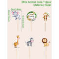 Cardboard Cake Topper Wild Animals Birthday
