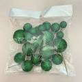 Cake Topper Polystyrene Faux Balls Green Glitter