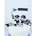 Cardboard Cake Topper Police