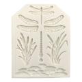 Dragonfly Silicone mould, grass 6x3cm