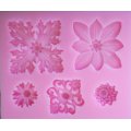 Various flower silicone mould, size of mould 9x7.5cm