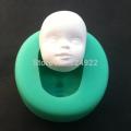 Human Face Silicone fondant mould, size of face 3.5x2cm