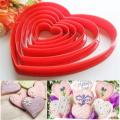 6 Valentine Heart cookie cutters