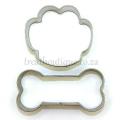 Treat Boutique Metal Cookie Cutter Dog Bone And Paw
