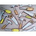 6 Piece Plastic Construction Tools Equipment Cookie Cutter Set