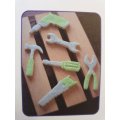6 Piece Plastic Construction Tools Equipment Cookie Cutter Set