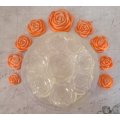 Various roses silicone mould, big middle rose 3.5cm