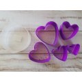 Vocen Plastic Cookie Cutters In a Container Heart