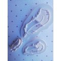 Feather plastic cookie cutter set. S732