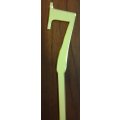 Gold Number 7 acrylic mirror cake topper, 7cm