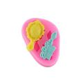 Vintage hairbrush and mirror silicone mould