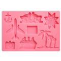 Holiday Travel silicone mould, for fondant, size of mould 10x6.5cm