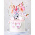 Cardboard Cake Topper Easter Bunny