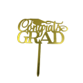 Nr343 Acrylic Cake Topper Graduation Gold