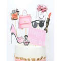 Cardboard Cake Topper Girly Make up