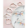 Plastic cookie cutter set cloud 5 piece