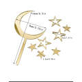 P Line Art Abstract Acrylic Cake Topper Moon and Stars