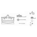 S831 Crown Tiara plastic fondant patchwork cutter set