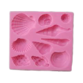 Silicone fondant shells mould, size of mould is 8x8cm, under the sea