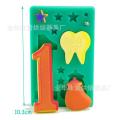 S725 Tooth and number one silicone mould, for fondant, size of mould 10x6cm