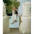 Wedding bride and groom cake topper 14cm-F