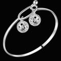 Lucky Silver - Silver Designer Bangle with Filigree Hollow Balls - LOCAL STOCK - LS013