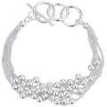 Lucky Silver - Silver Designer Small Balls Bracelet with Toggle Clasp - LOCAL STOCK - LSB133