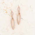 Lucky Silver - Silver Designer Sara 1.2ct CZ Rose Gold Teardrop Earrings - LOCAL STOCK - E01878A-C01