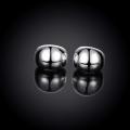Lucky Silver - Silver Designer Small Half Moon Hoop Earrings - LOCAL STOCK - LSE052