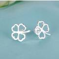 Lucky Silver - Silver Designer Four Leafed Clover Stud Earrings - LOCAL STOCK - LSE145