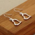 Lucky Silver - Silver Designer Open Heart Dainty Earrings - LOCAL STOCK - LSE171