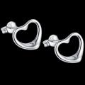 Lucky Silver- Silver Designer Open Heart Stud Earrings - LOCAL STOCK - LSE190