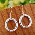 Lucky Silver - Silver Designer Open Circle Earrings - LOCAL STOCK - LSE217