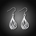 Lucky Silver - Silver Designer Twisted Tear Drop Earrings - LOCAL STOCK - LSE230