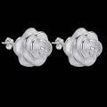 Lucky Silver - Silver Designer Rose Stud Earrings - LOCAL STOCK - LSE283