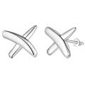 Lucky Silver - Silver Designer Cross Stud Earrings - LOCAL STOCK - LSE332