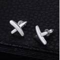 Lucky Silver - Silver Designer Cross Stud Earrings - LOCAL STOCK - LSE332