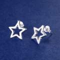 Lucky Silver - Silver Designer Open Star Stud Earrings - LOCAL STOCK - LSE446