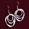 Lucky Silver - Silver Designer 3 Ring Earrings - LOCAL STOCK - LSE542